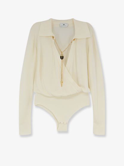 Viscose blend bodysuit with jewel charm detail thumbnail