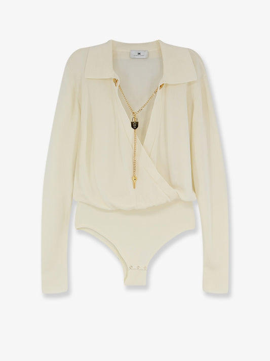 Body in misto viscosa con dettaglio charm gioiello