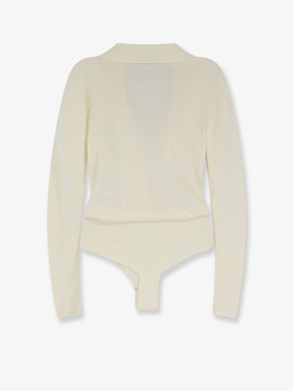 Viscose blend bodysuit with jewel charm detail thumbnail