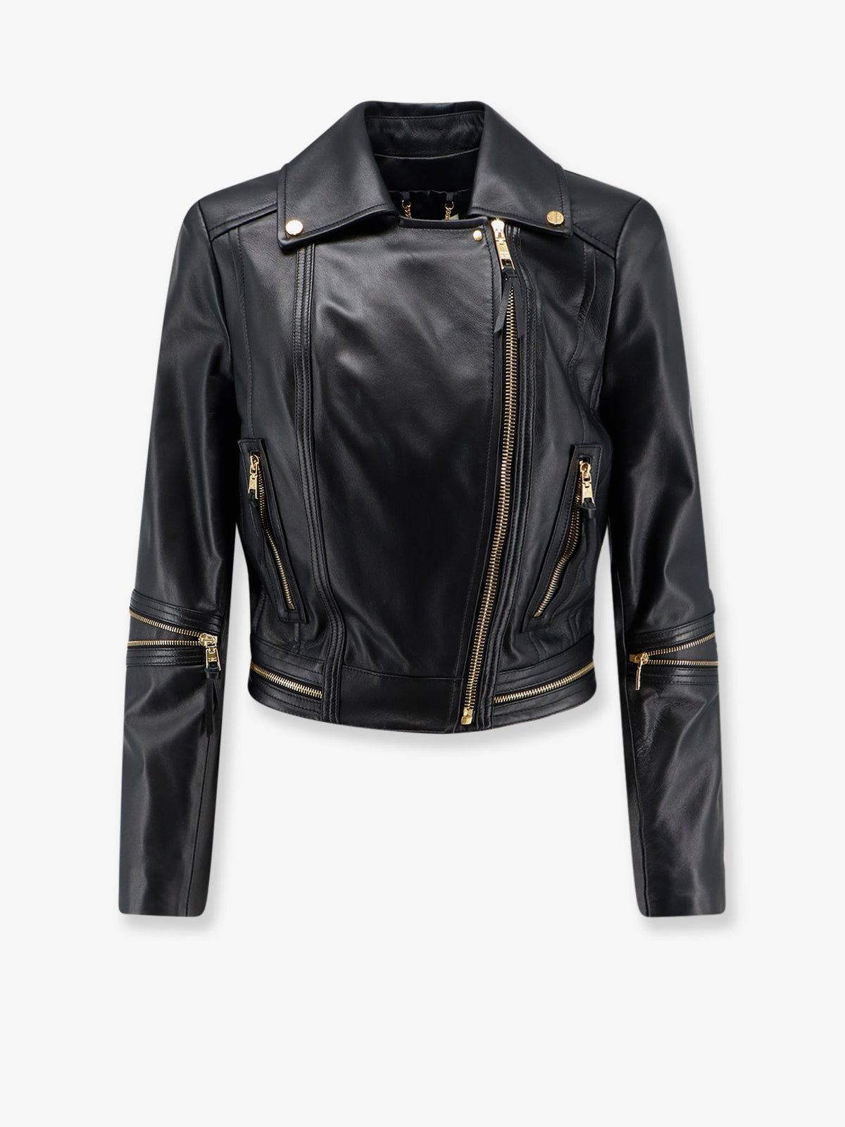 Leather biker jacket