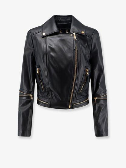 Leather biker jacket thumbnail