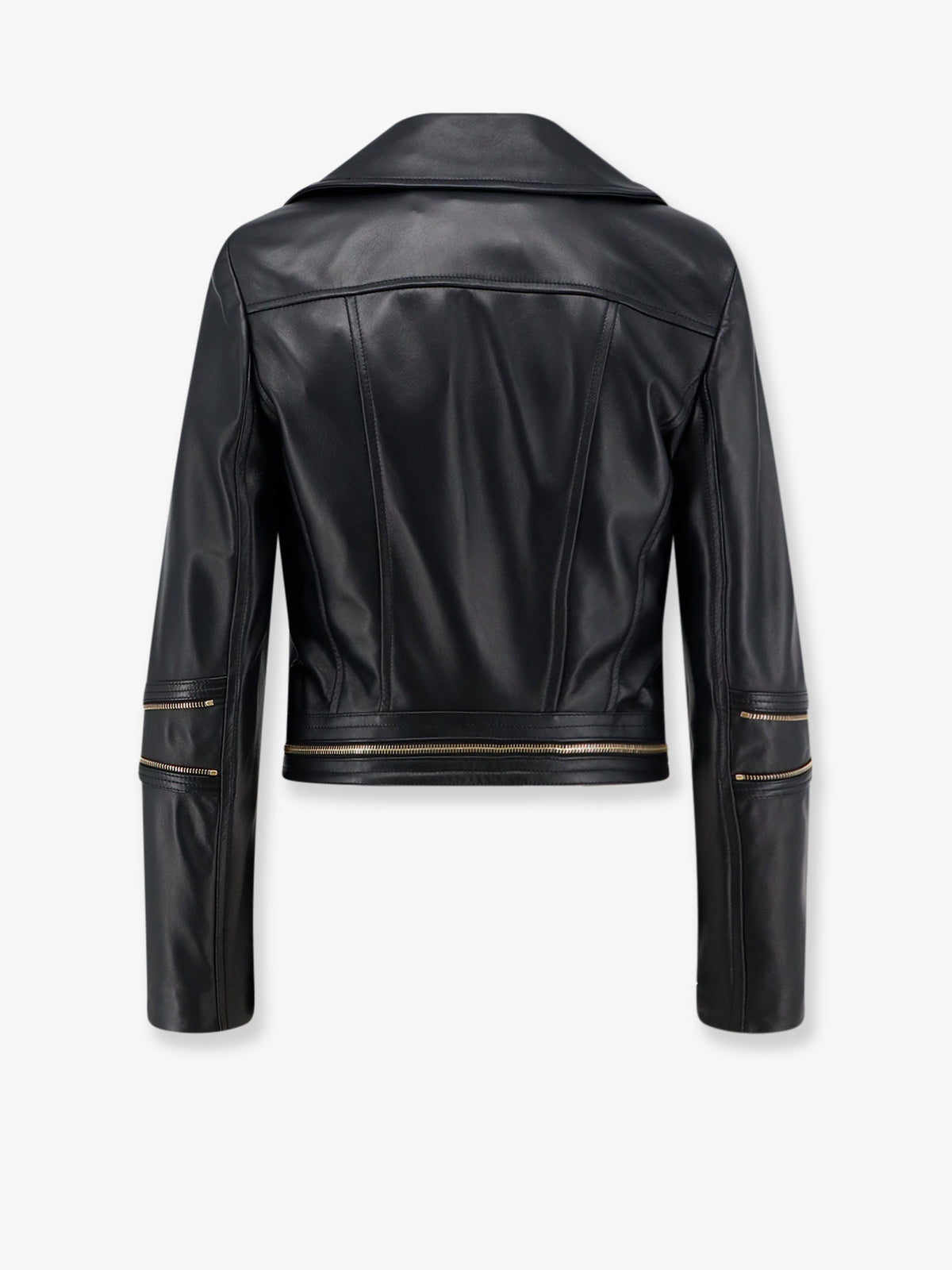 Leather biker jacket