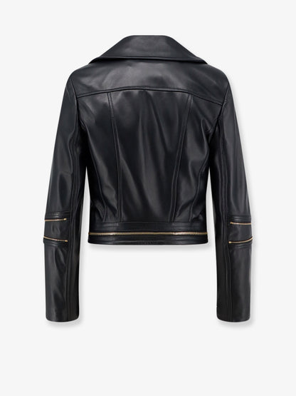 Leather biker jacket thumbnail