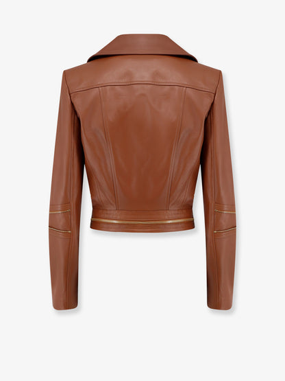 Leather biker jacket thumbnail
