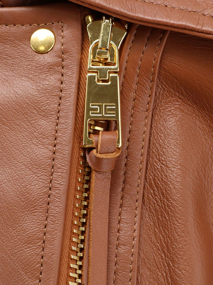Leather biker jacket thumbnail