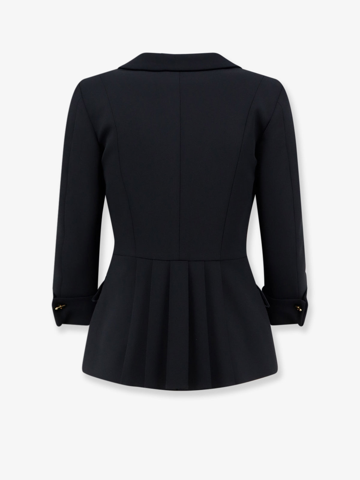 Stretch fabric blazer with logoed cufflinks