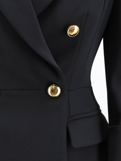 Stretch fabric blazer with logoed cufflinks thumbnail
