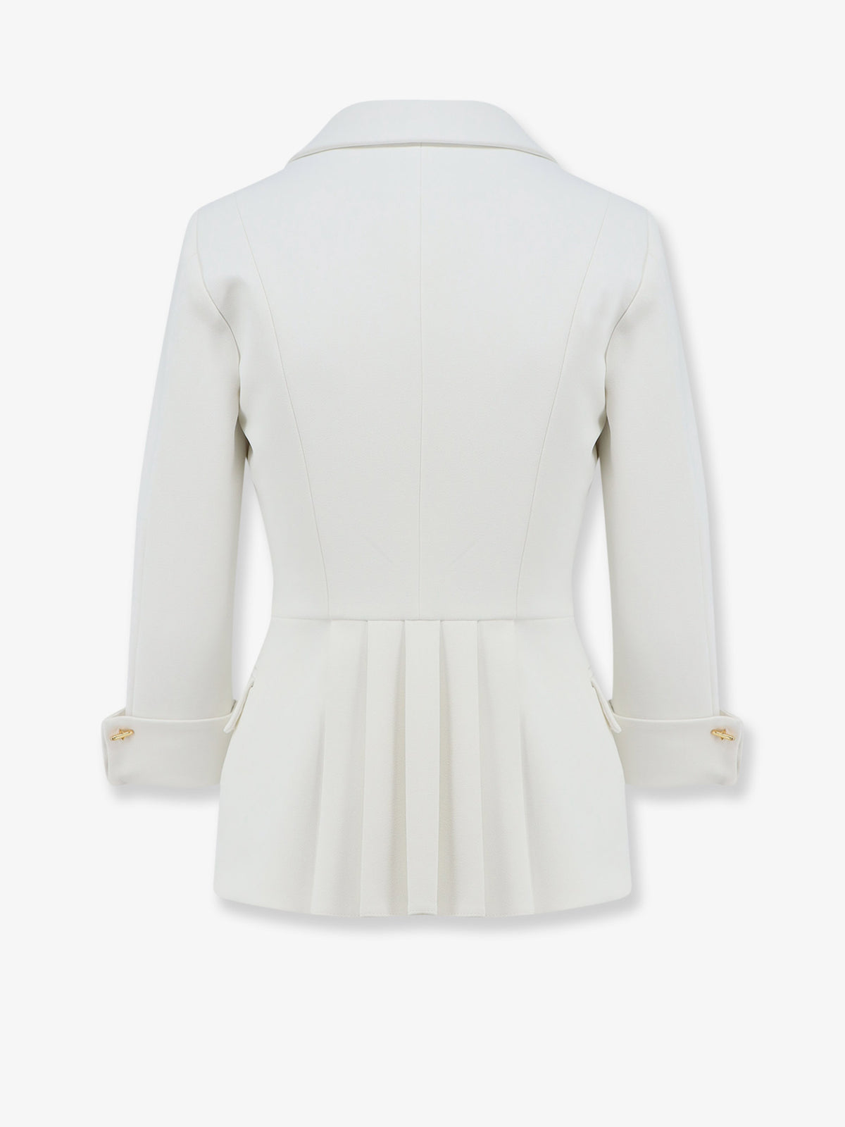 Stretch fabric blazer with logo cufflinks