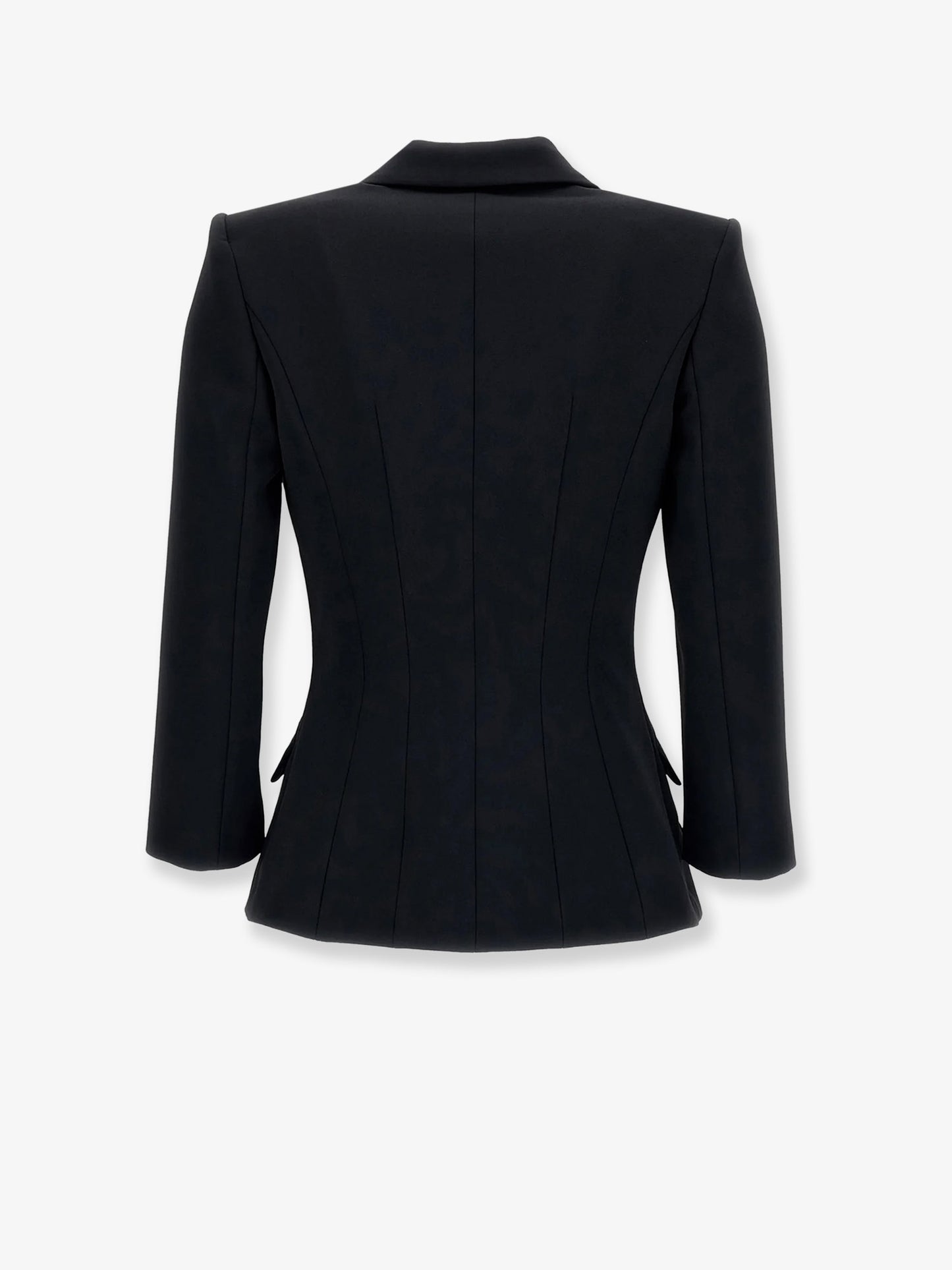 Double-breasted blazer with Monogram gold metal details