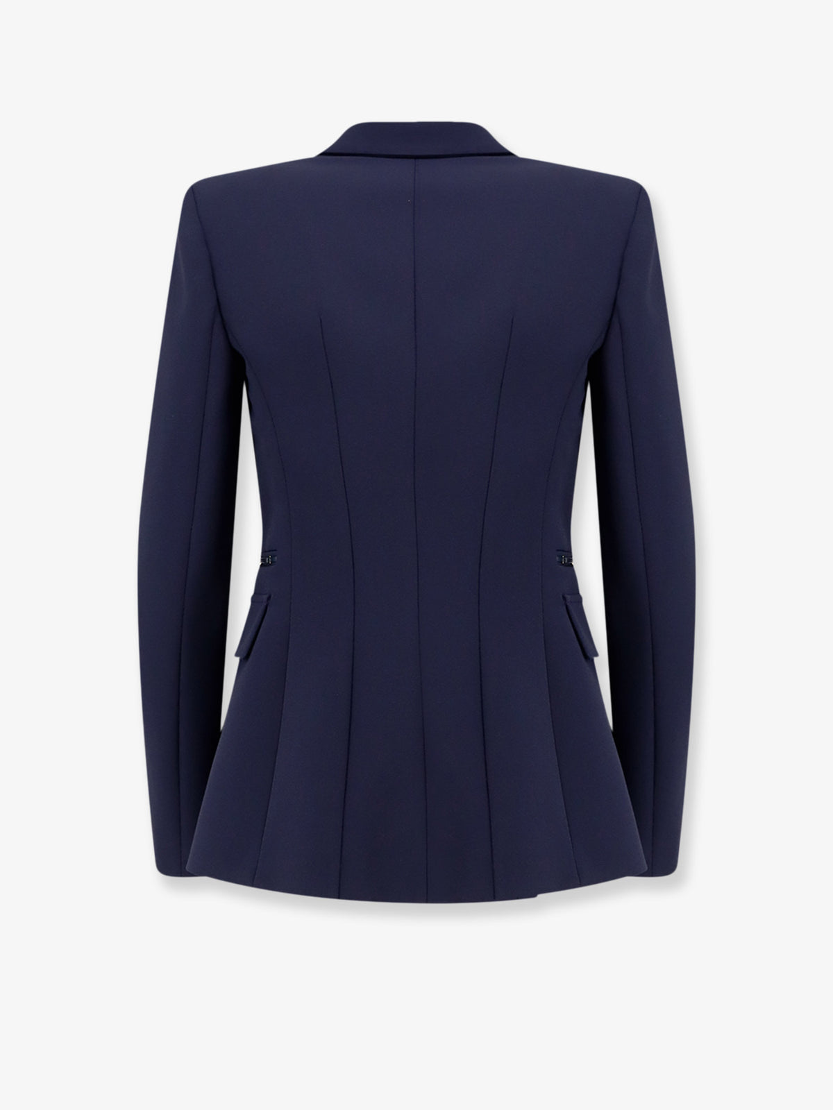 Slim fit blazer with gold logo clamps