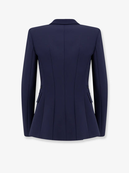 Slim fit blazer with gold logo clamps thumbnail