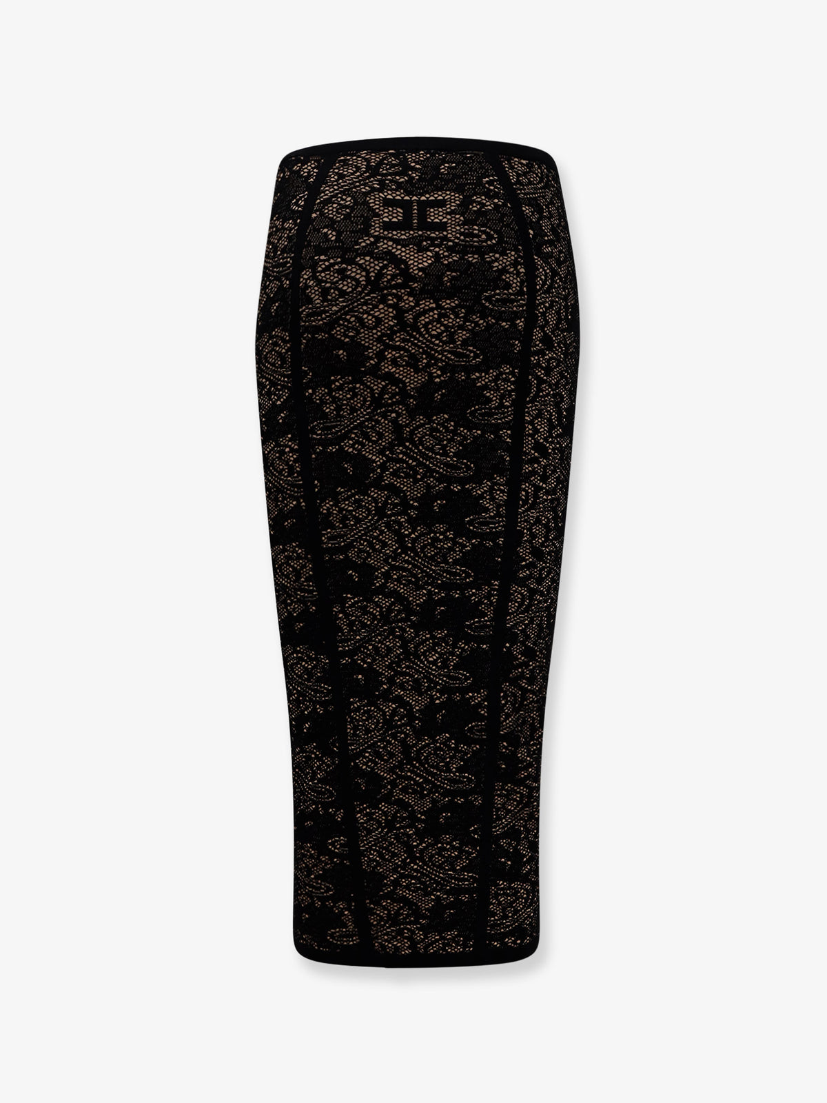 Embroidered knitted skirt