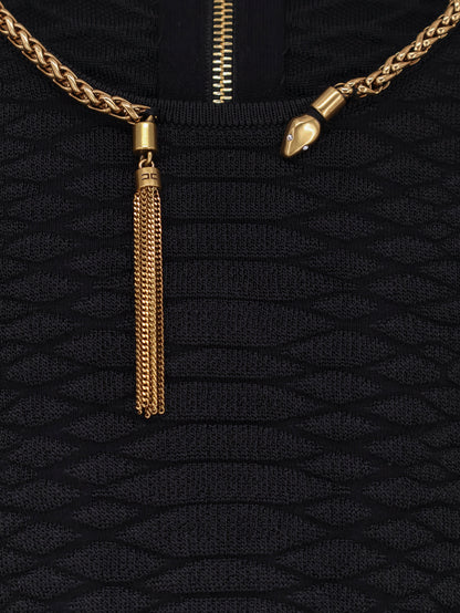 Tricot Sweater with snake metal choker thumbnail