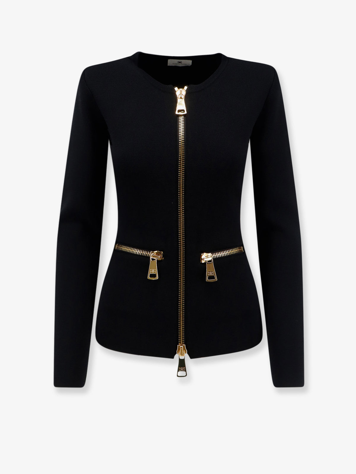 Knitted blazer with zip