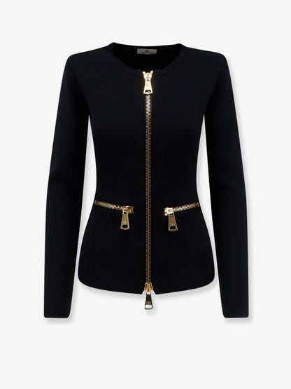 Knitted blazer with zip thumbnail