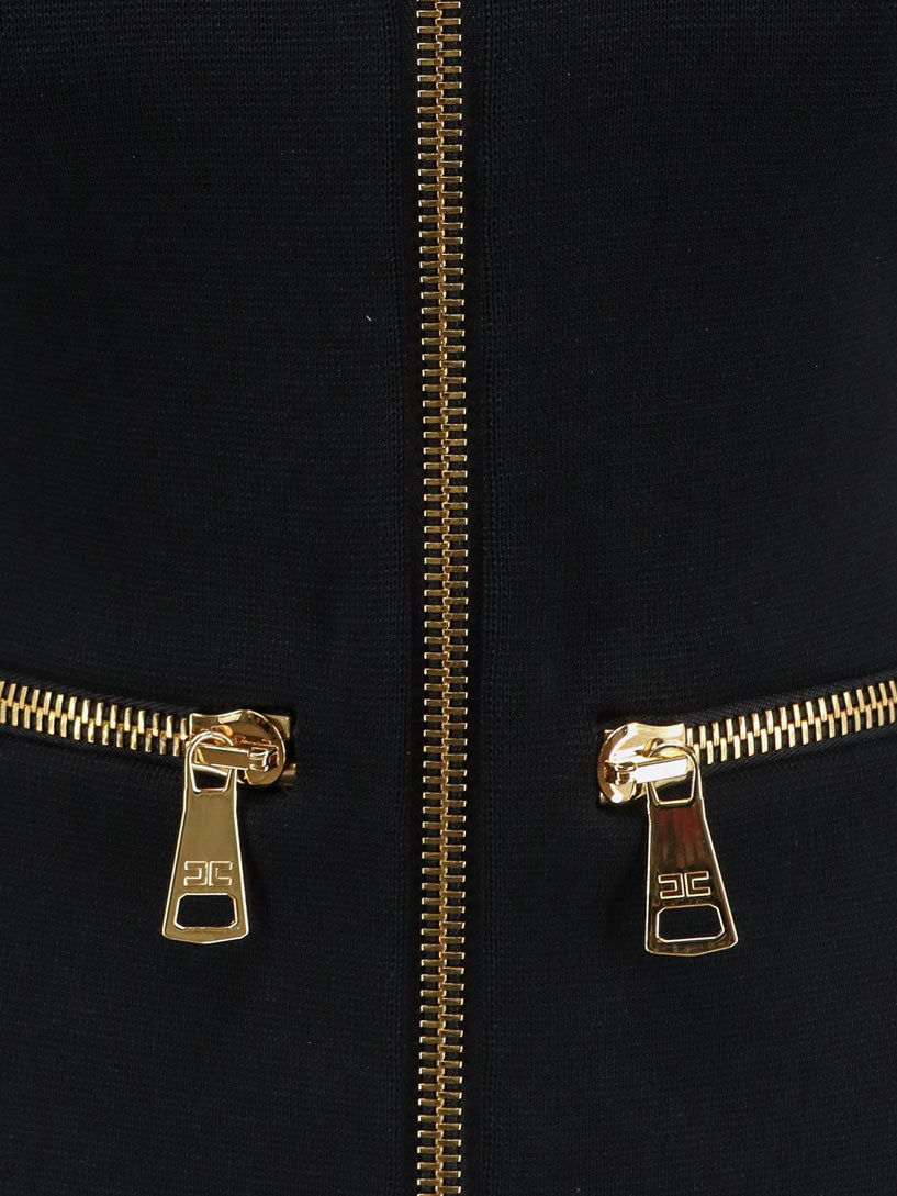 Knitted blazer with zip