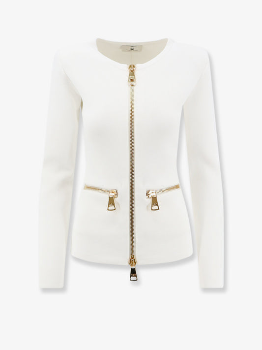 Knitted blazer with zip