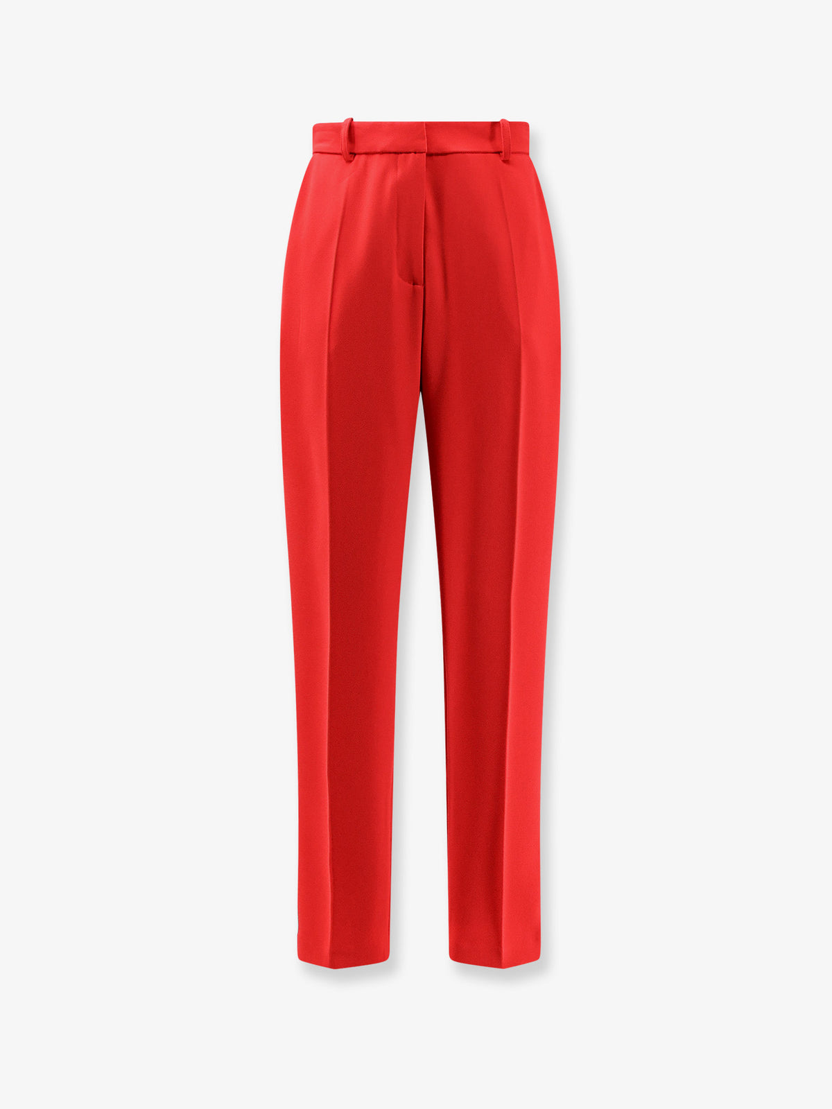Regular fit crepe trousers