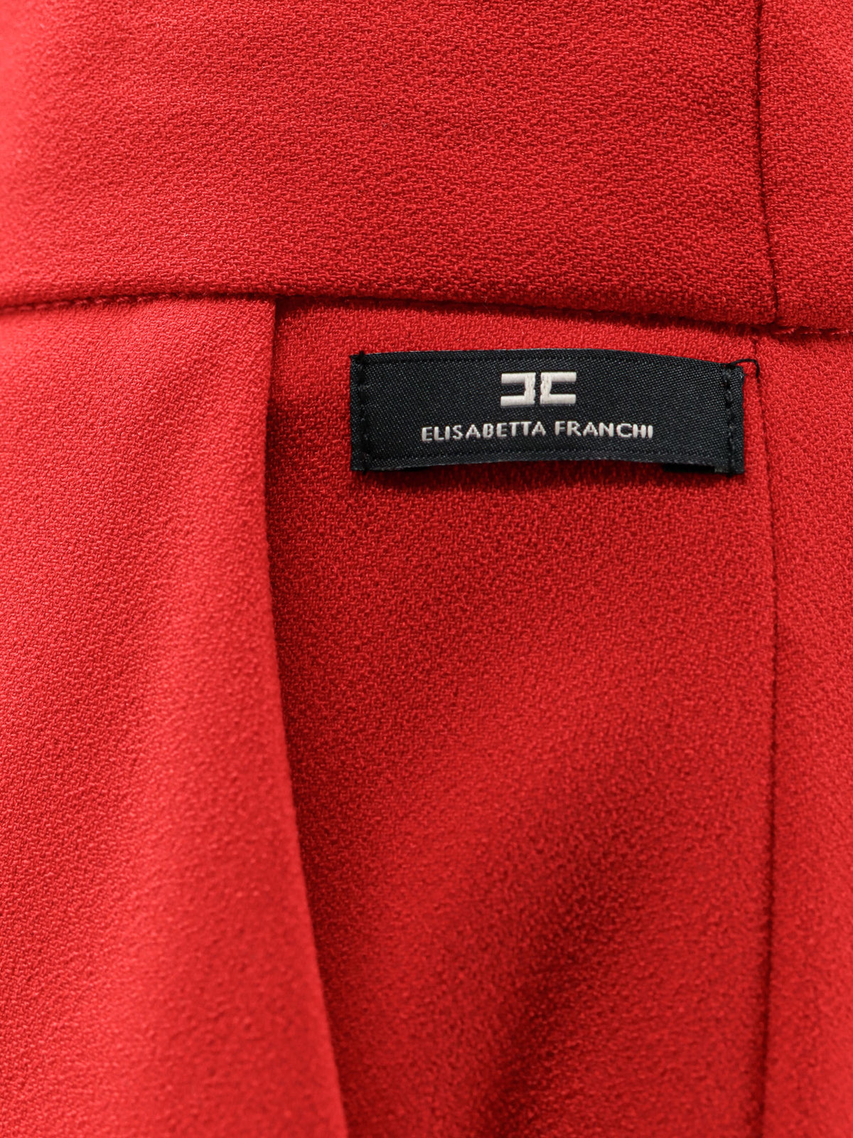 Regular fit crepe trousers