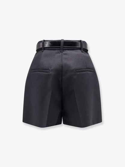 Virgin wool shorts with belt thumbnail