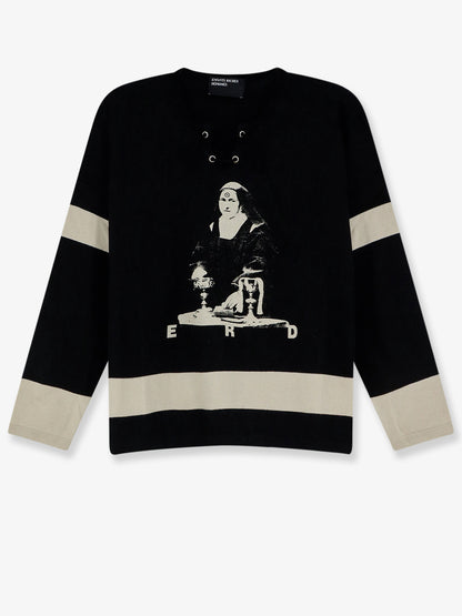 Cotton sweater with print on the front thumbnail