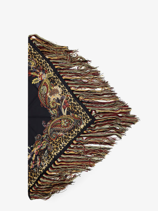Fringed silk shawl