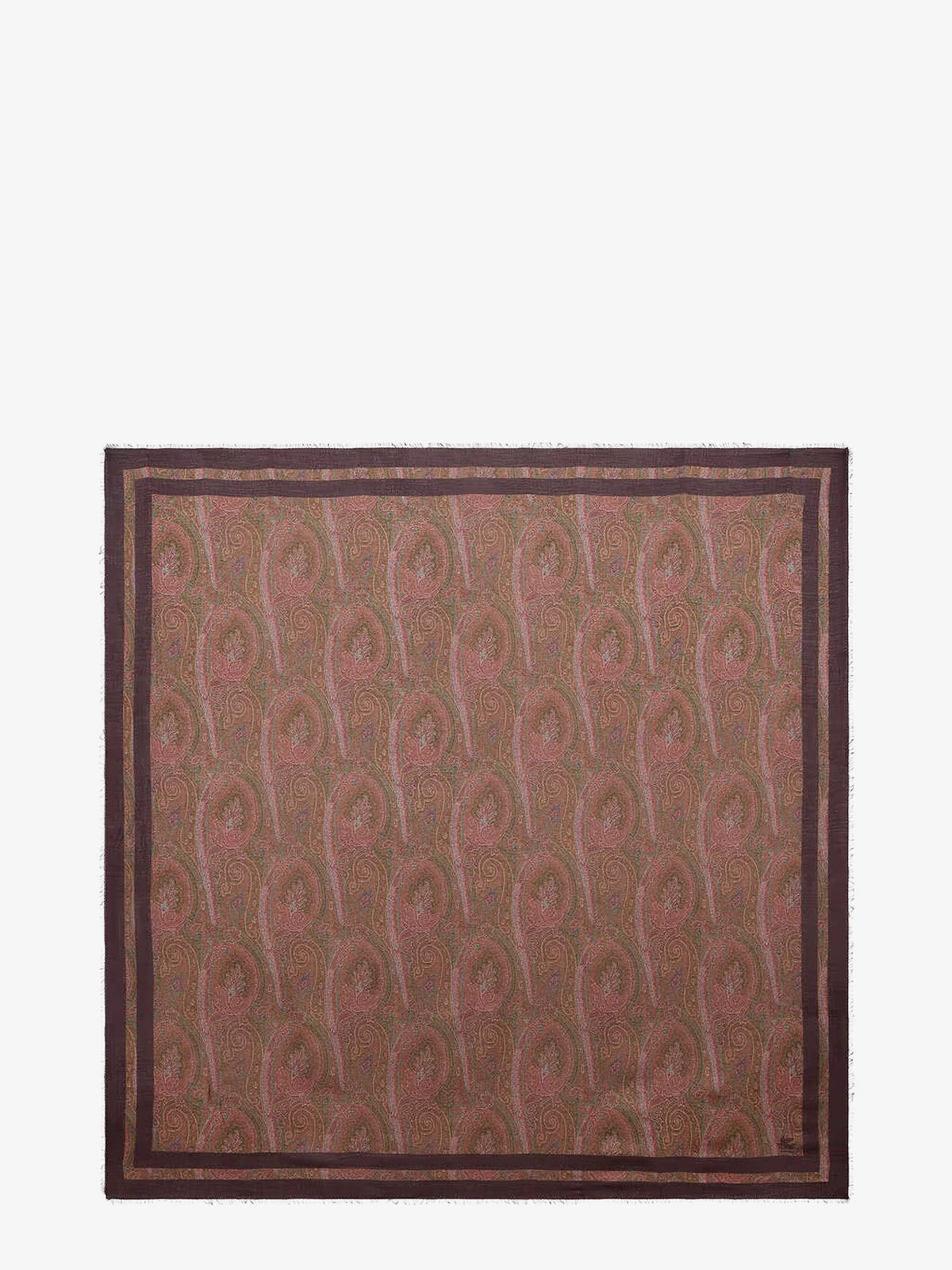 Modal and cashmere shawl with Paisley pattern