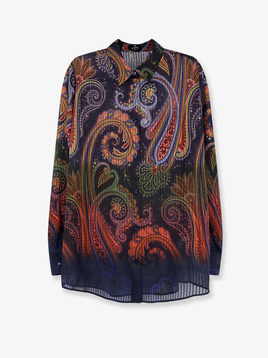Shirt with Paisley multicolor print