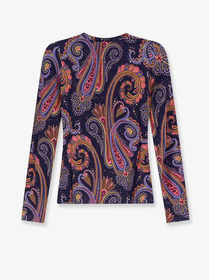 Paisley viscose and wool t-shirt thumbnail