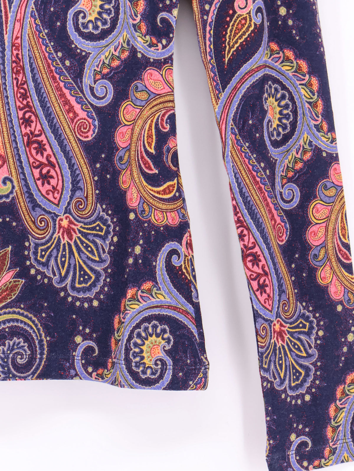 Paisley viscose and wool t-shirt