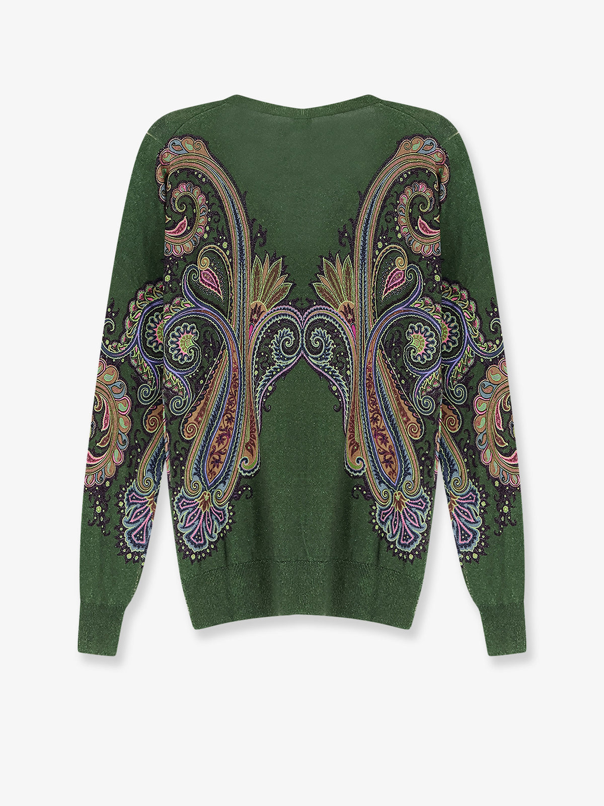 Silk and cashmere blend sweater with iconic paisley print