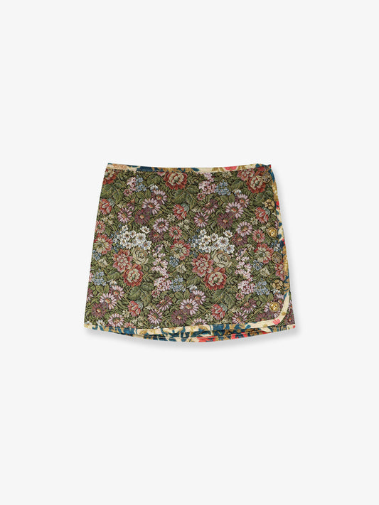 Jacquard Arabesque Matelassé Mini Skirt