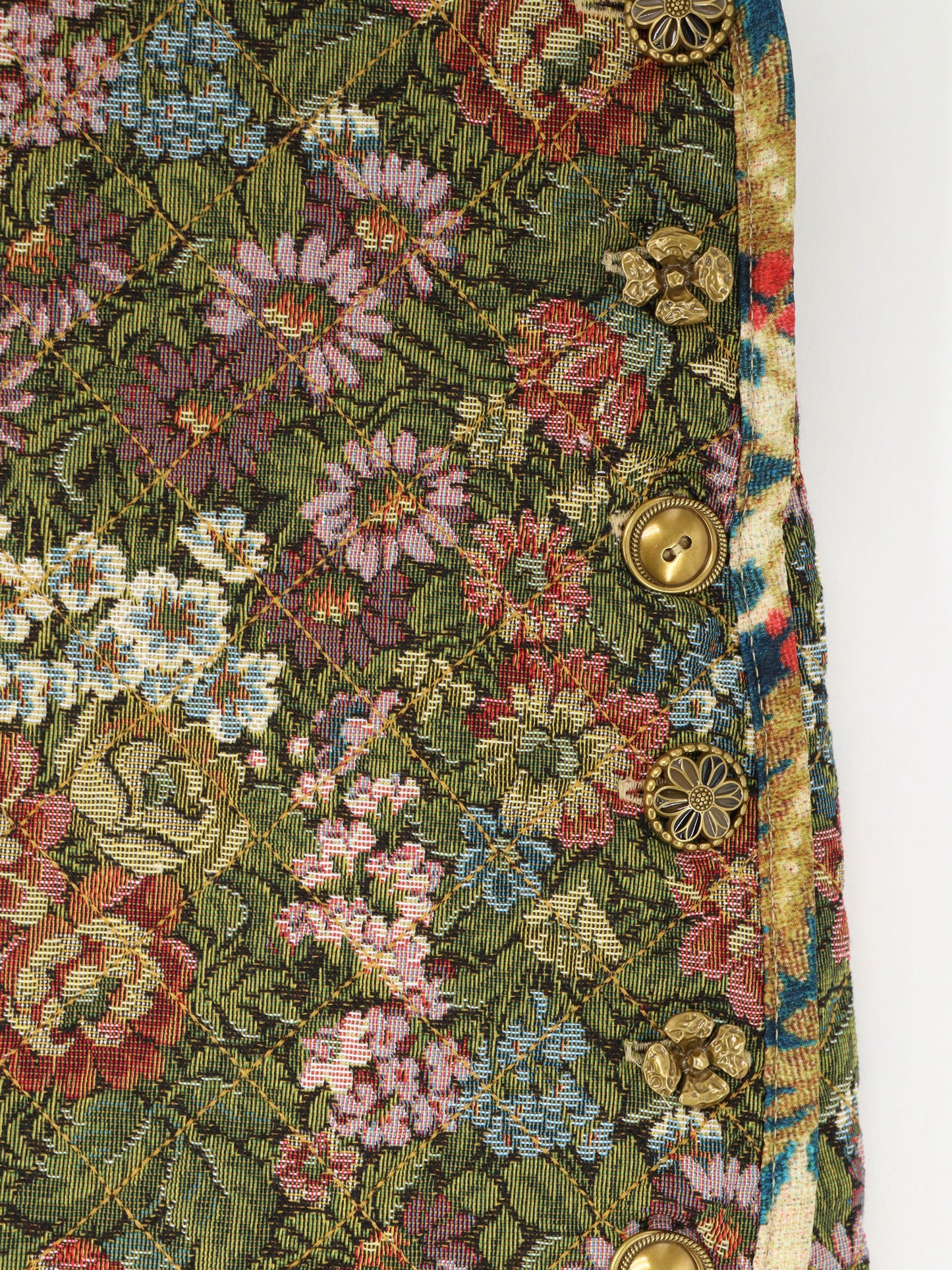 Gonna Mini Jacquard Arabesque Matelassé
