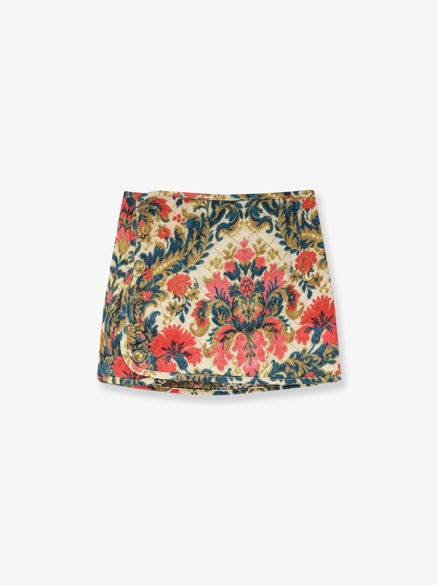 Gonna Mini Jacquard Arabesque Matelassé