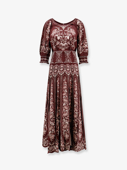 Liz Lenzing™ Ecovero™ burgundy viscose maxi dress thumbnail