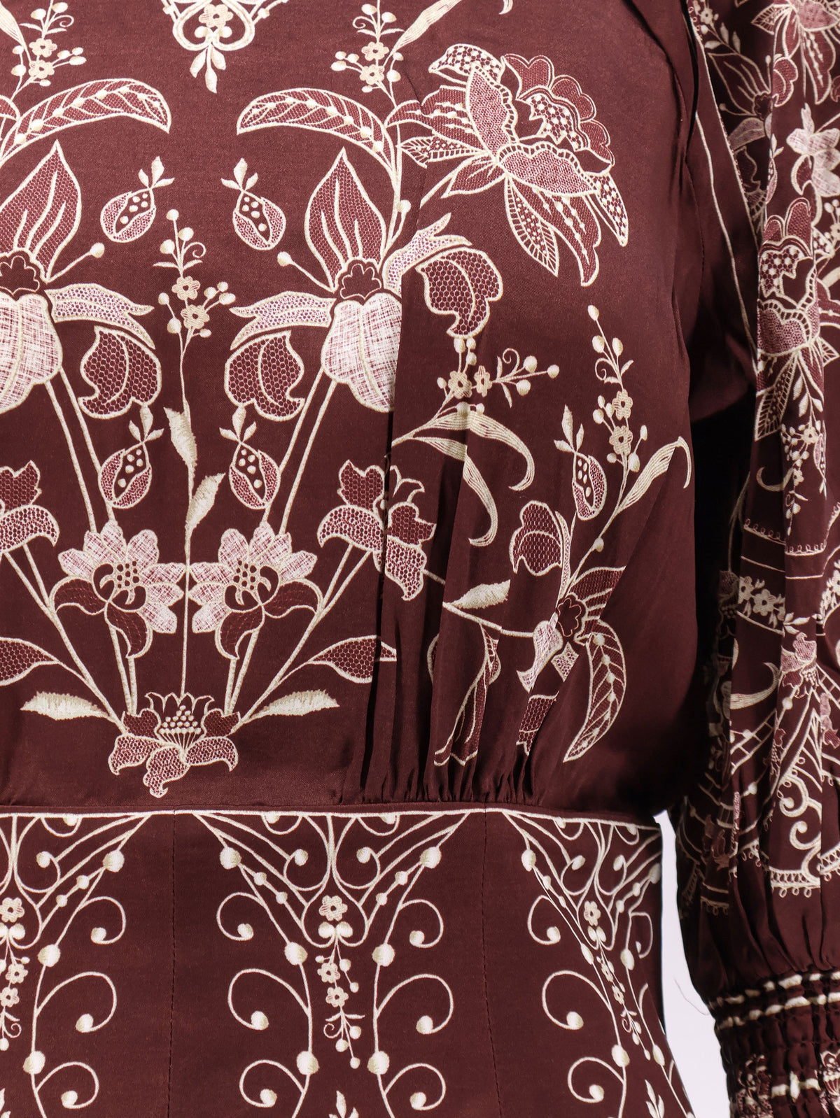 Liz Lenzing™ Ecovero™ burgundy viscose maxi dress