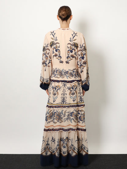 Liz viscose long dress thumbnail