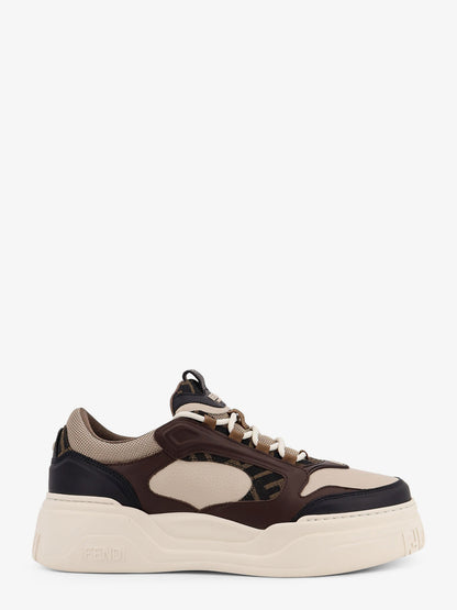 Sneakers Fendi Force in pelle con inserti in tessuto FF jacquard thumbnail