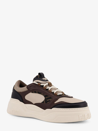 Sneakers Fendi Force in pelle con inserti in tessuto FF jacquard thumbnail