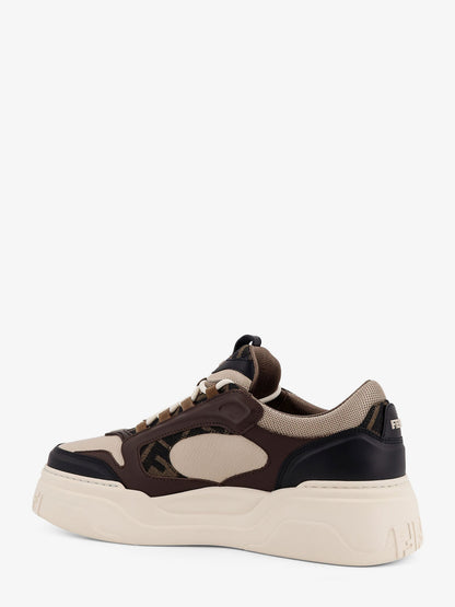 Sneakers Fendi Force in pelle con inserti in tessuto FF jacquard thumbnail