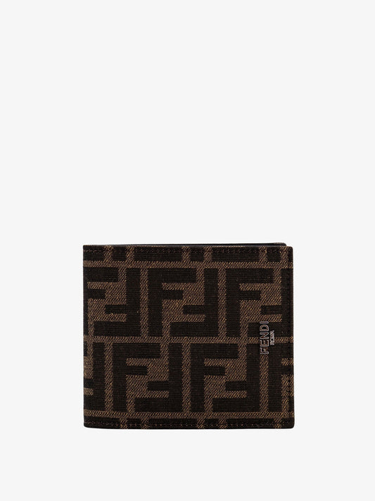 Bifold wallet in FF jacquard fabric