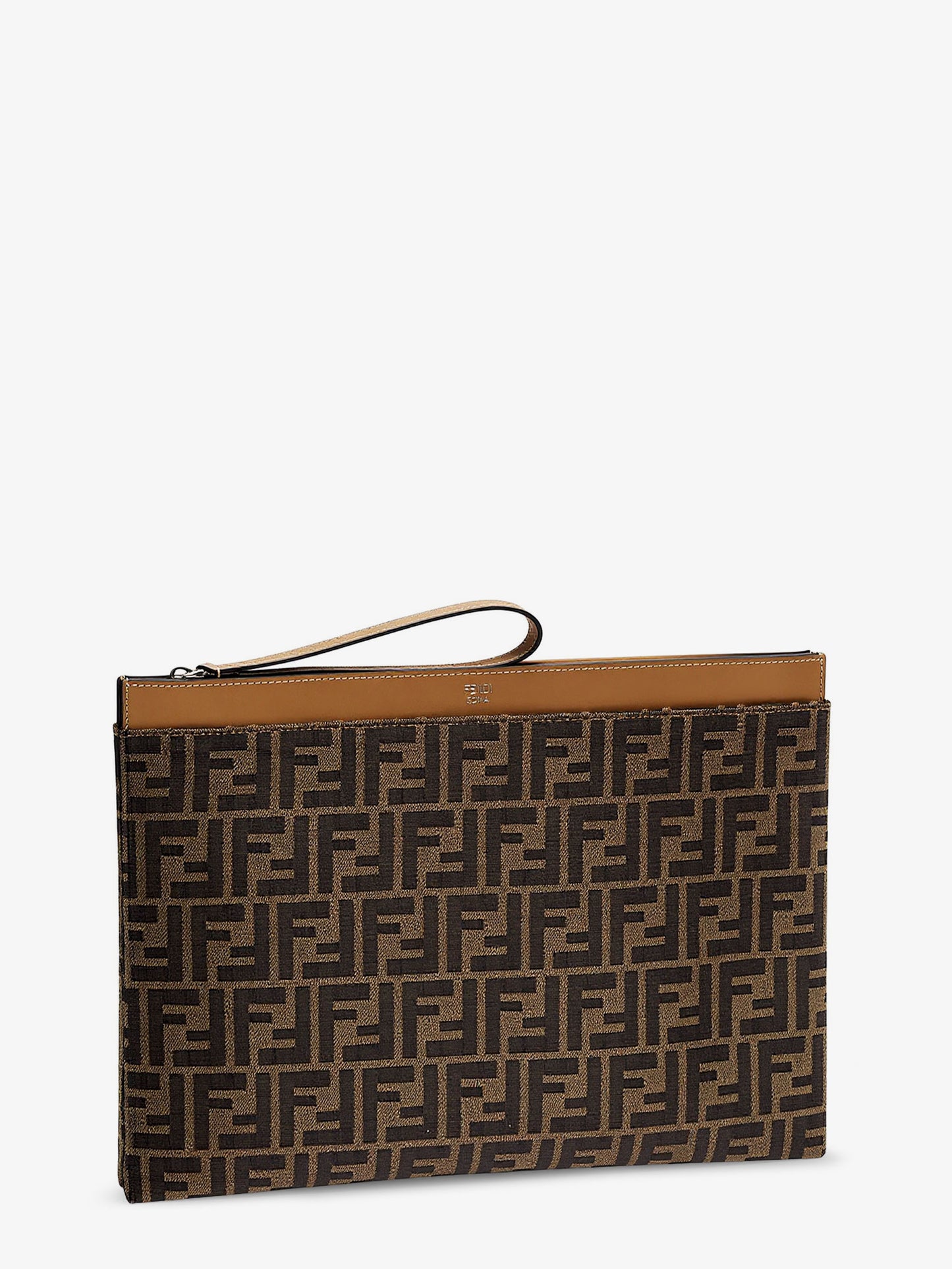 FF Jacquard Fabric Flat Pouch Large
