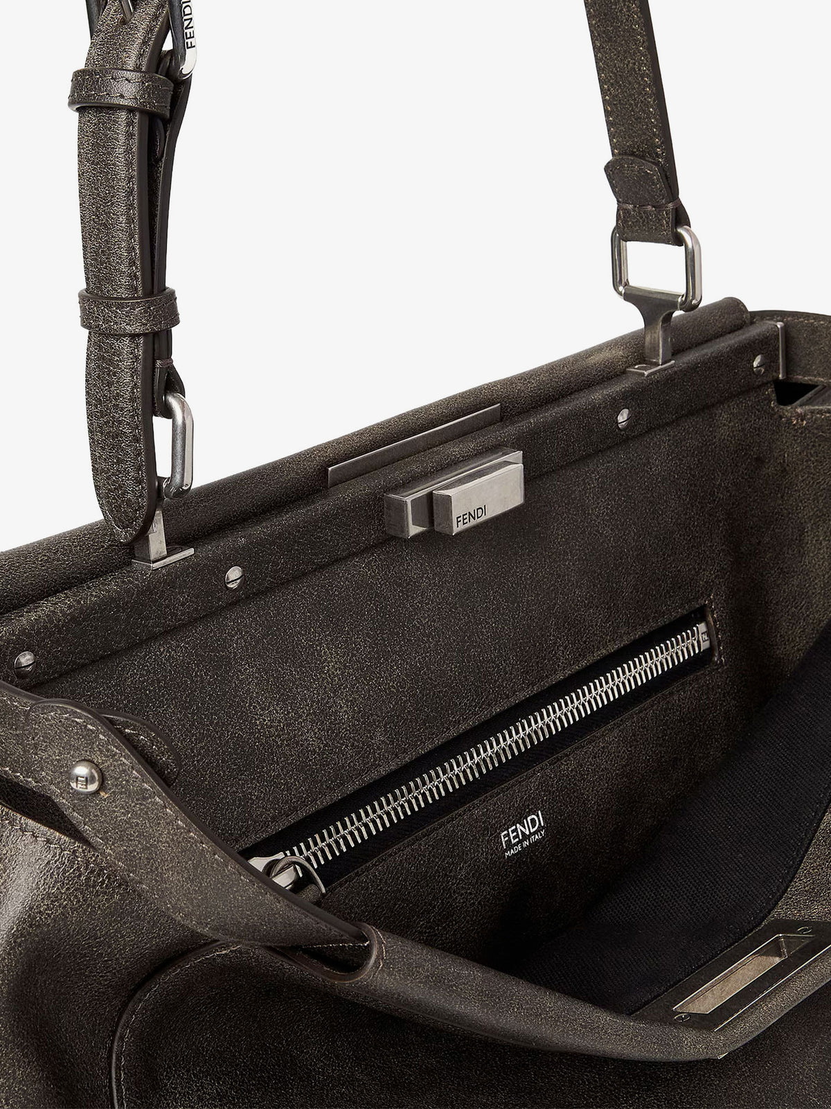 Borsa a tracolla My Peekaboo Large in pelle con effetto vintage