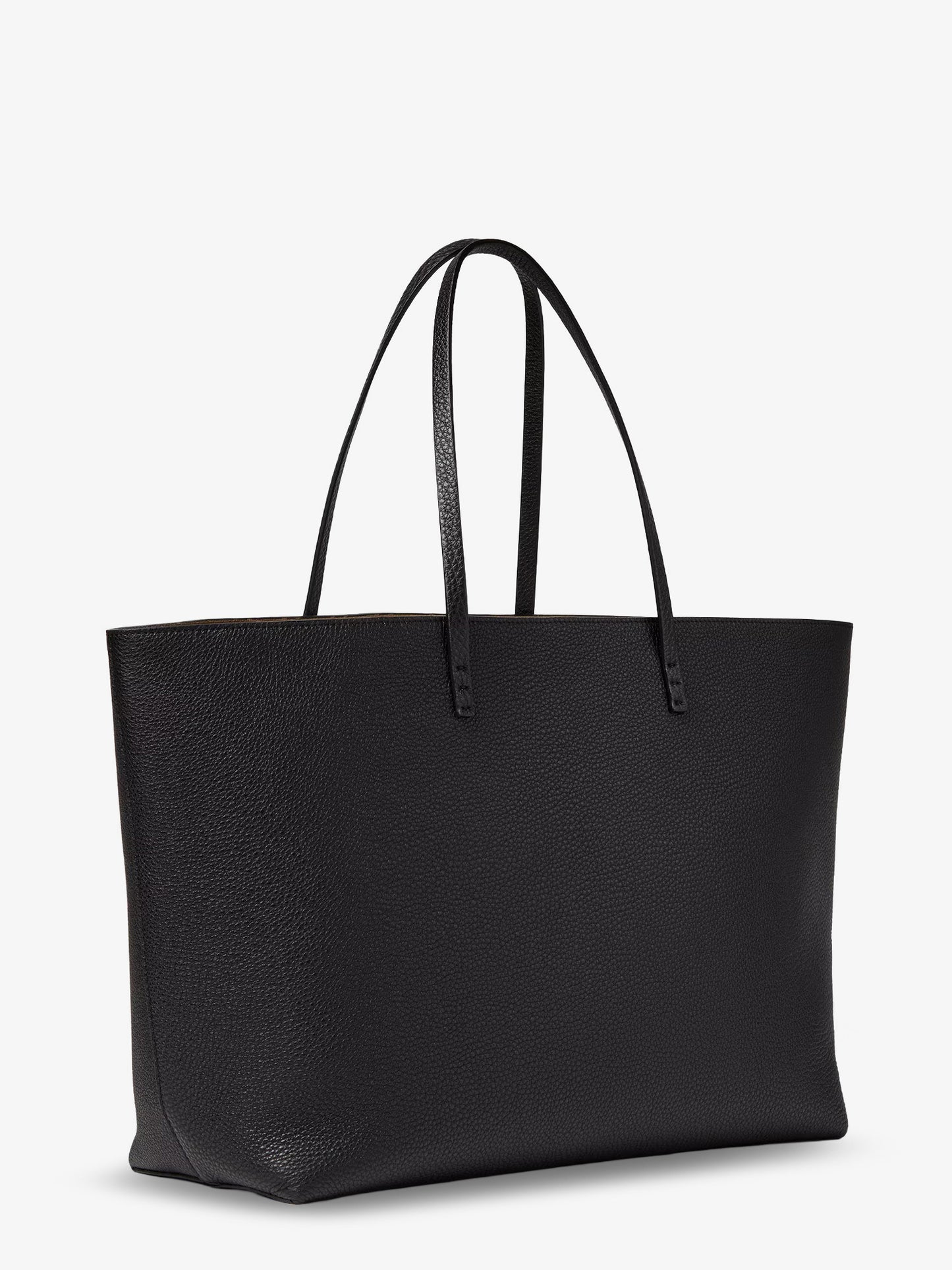 Medium Leather Roll Shopping Bag