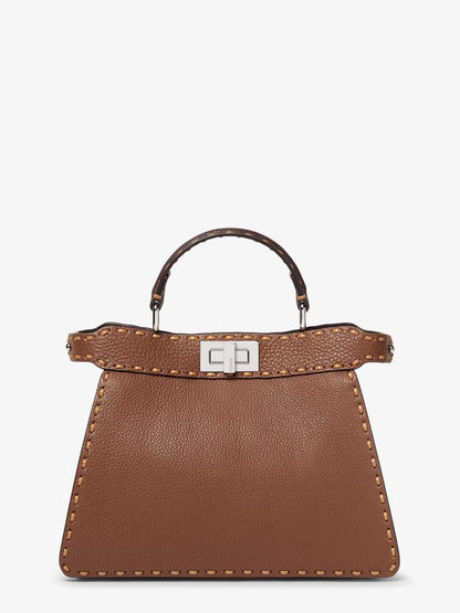 Borsa a tracolla Peekaboo IseeU Small in pelle con macro impunture Selleria thumbnail