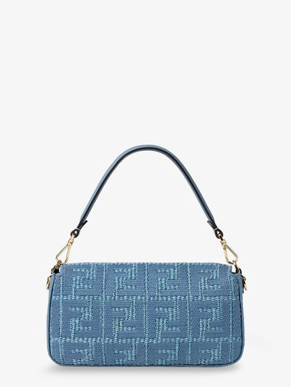 Borsa a mano Baguette® in rafia con ricamo FF all-over thumbnail