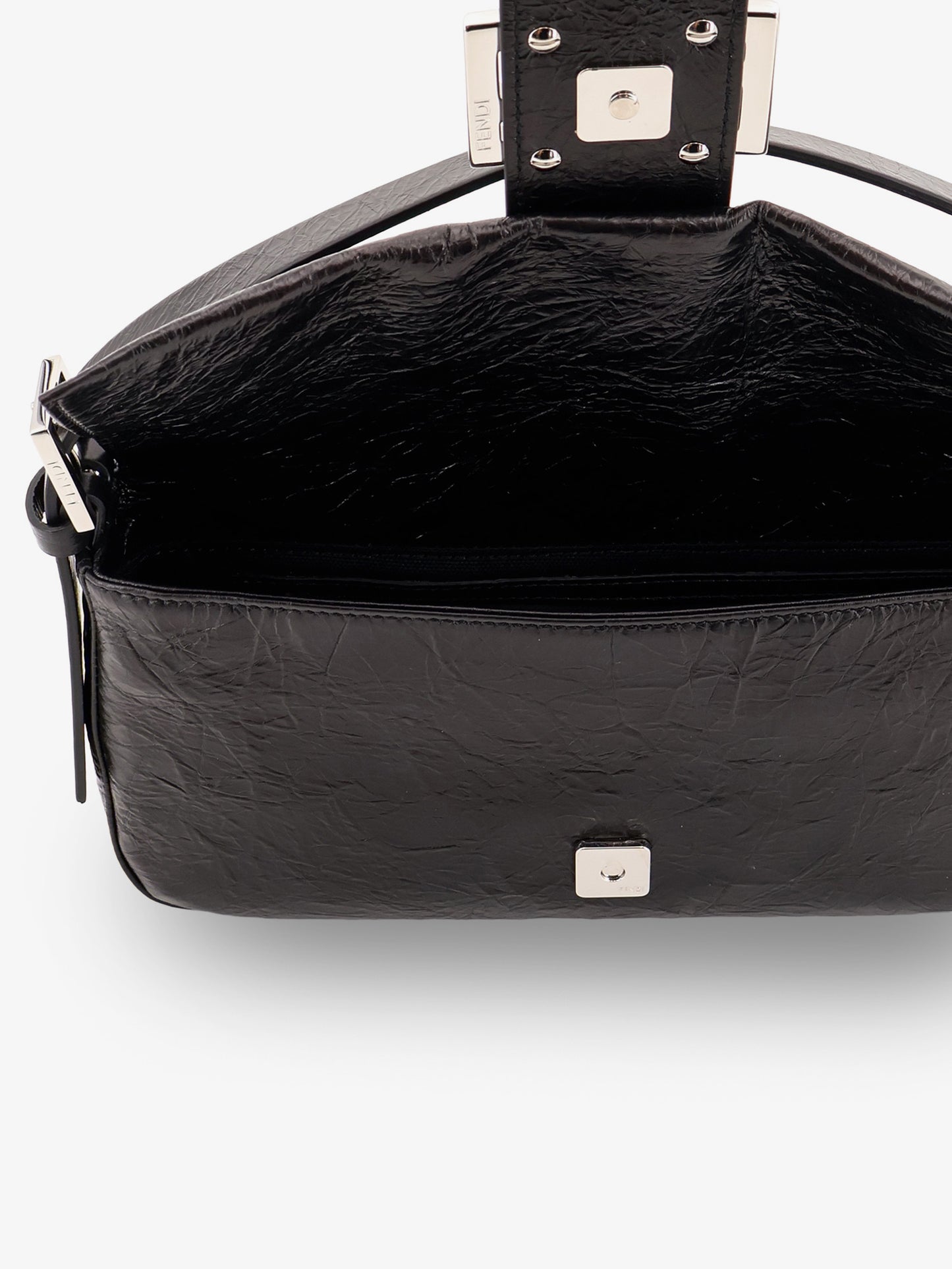 Baguette vintage-effect leather shoulder bag