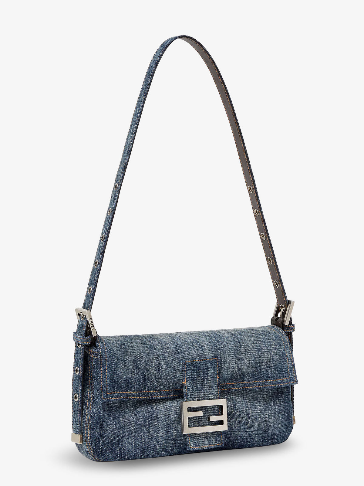 Borsa a spalla Baguette 26424 in blu denim