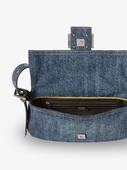 Borsa a spalla Baguette 26424 in blu denim thumbnail