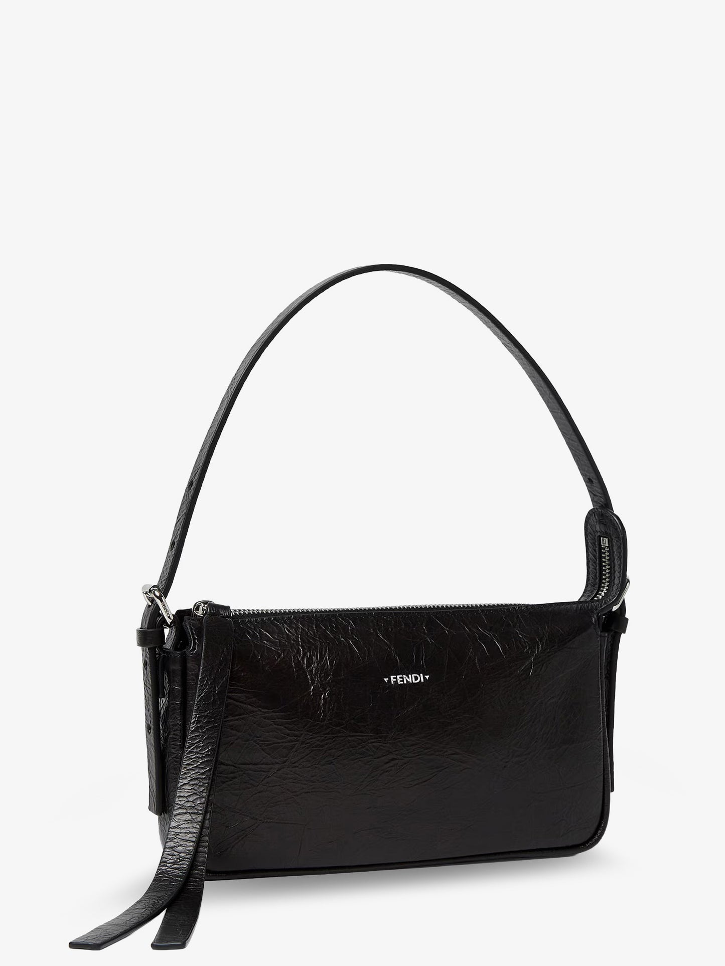 Zip Top Small vintage-effect leather shoulder bag